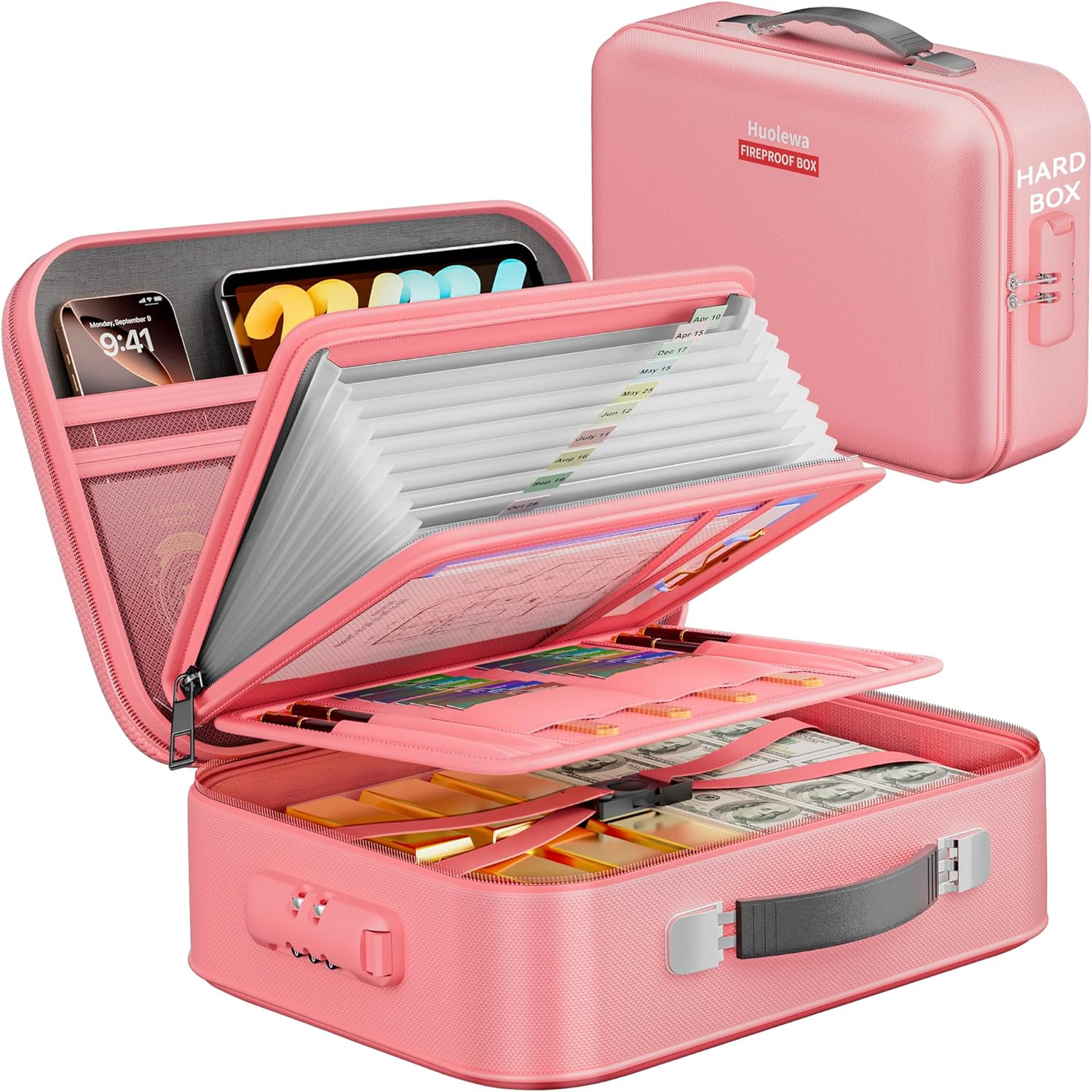 Fireproof Document Box with Lock for Secure Storage Solutions
