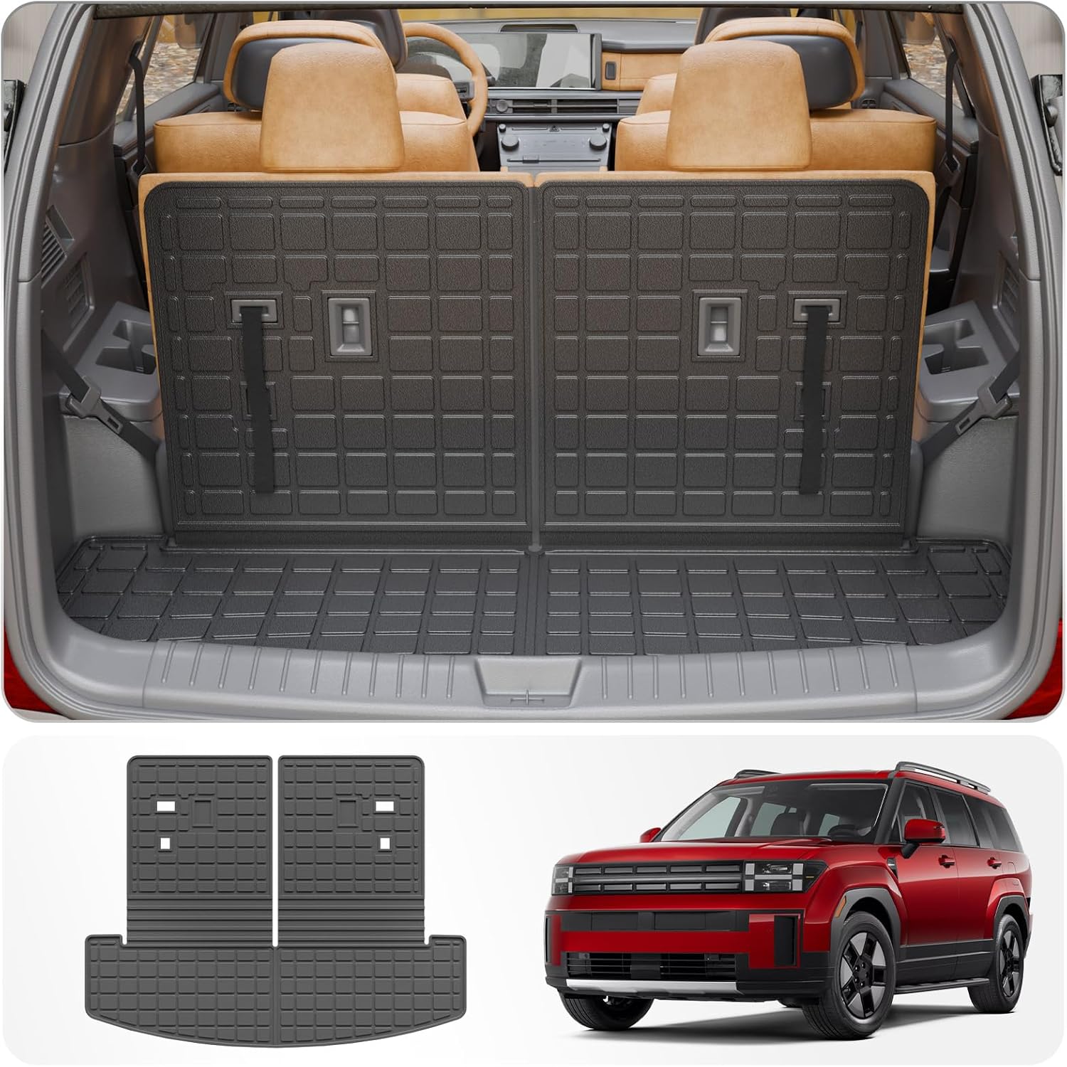 Cargo Mat for 2024 2025 2026 Hyundai Santa Fe - All Weather Protection