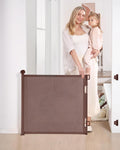 Retractable Baby Gate 33in Tall Extends to 55in - Space-Saving Safety