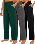 Huukeay Women's Wide Leg Lounge Pants - Soft 3-Pack