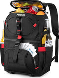 Cooler Backpack with 5 Ice Packs - 54-Can Insulated Double-Deck Cooler