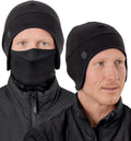 Tough Headwear Skull Cap with Face Cover - Warm Winter Beanie