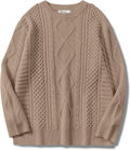 ANRABESS Oversized Cable Knit Sweater for Women - Cozy Fall Staple
