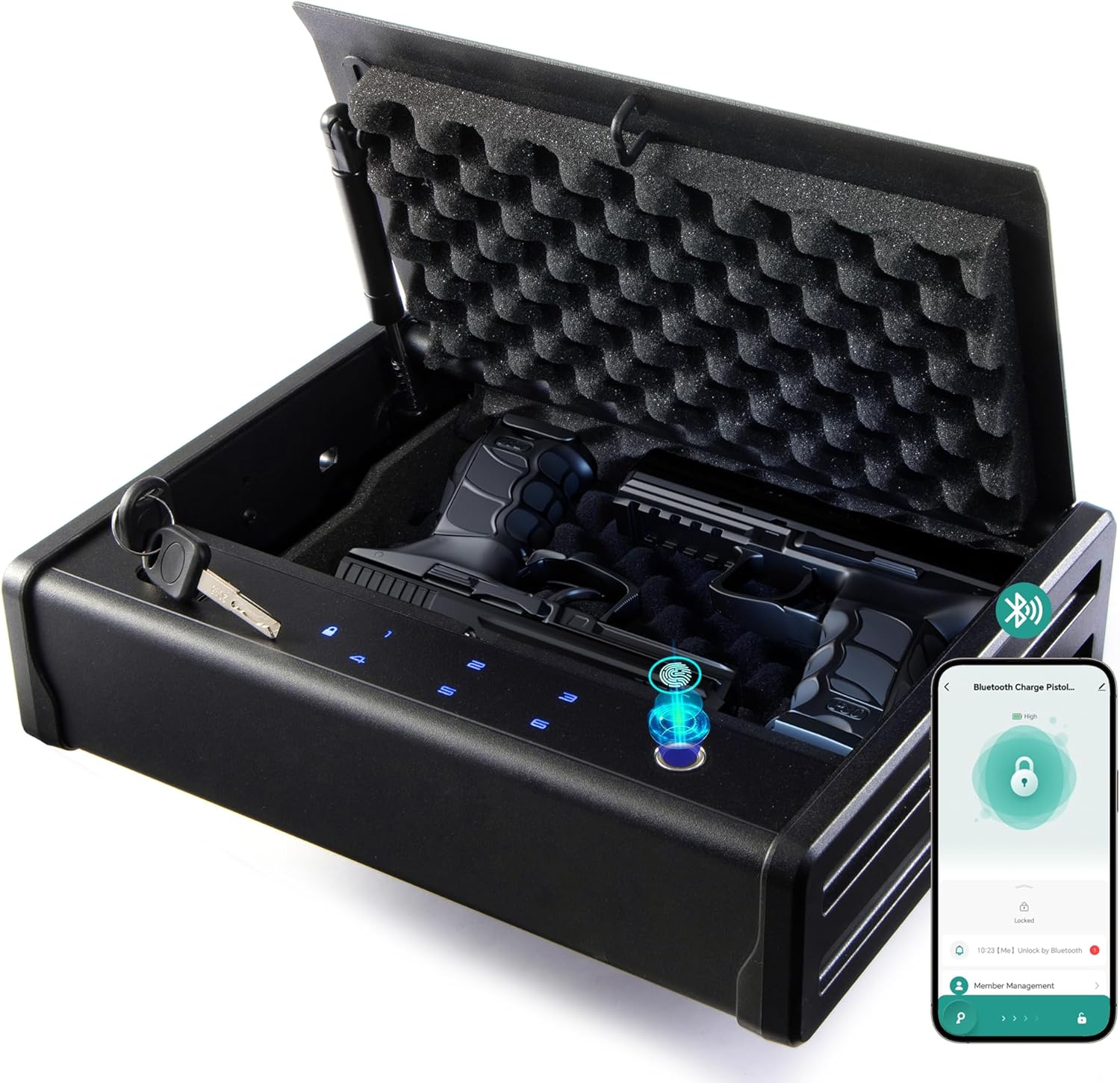 Biometric Fingerprint Gun Safe with Quick Access Features