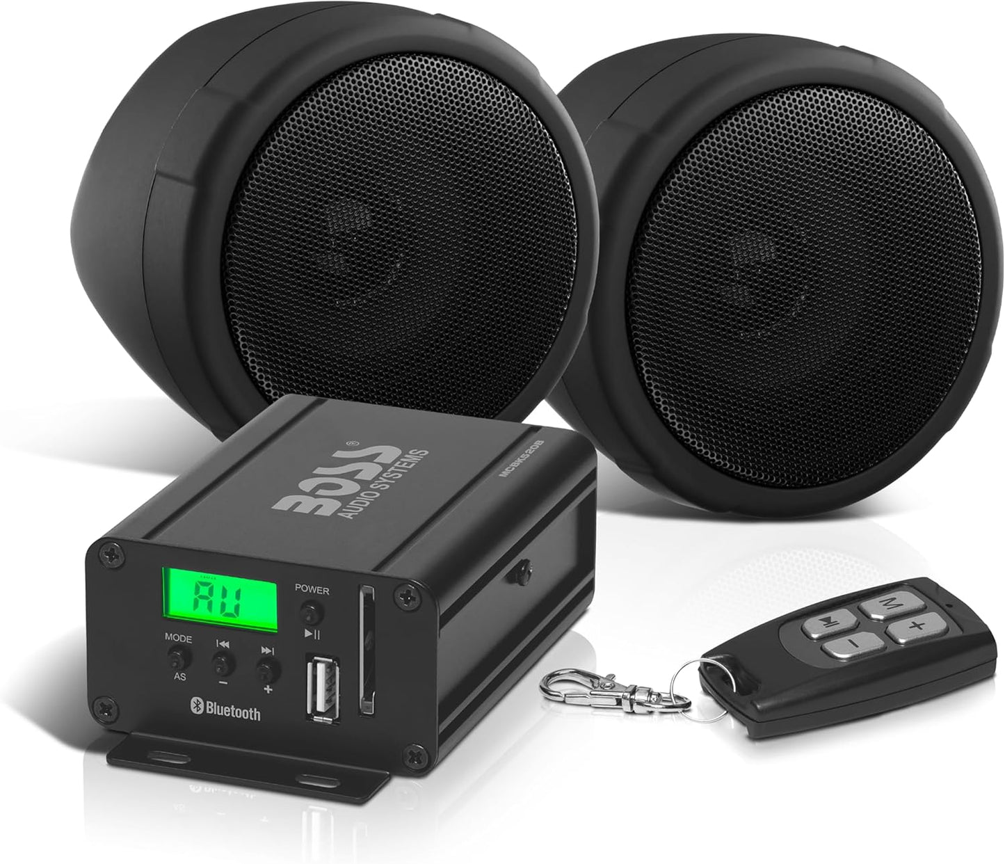 BOSS Audio MCBK520B Motorcycle Stereo Speakers and Amplifier