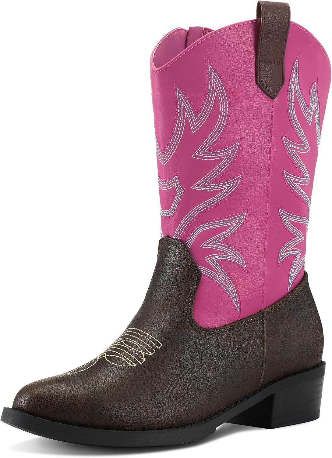 K KomForme Cowboy Boots for Kids - Comfortable Western Style
