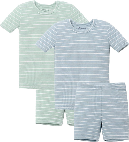 AVAUMA Stripe Pattern Baby Pajama Set for Daily Comfort