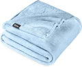 Full/Queen Light Blue Microplush Fleece Blanket - Ultra-Soft Cozy