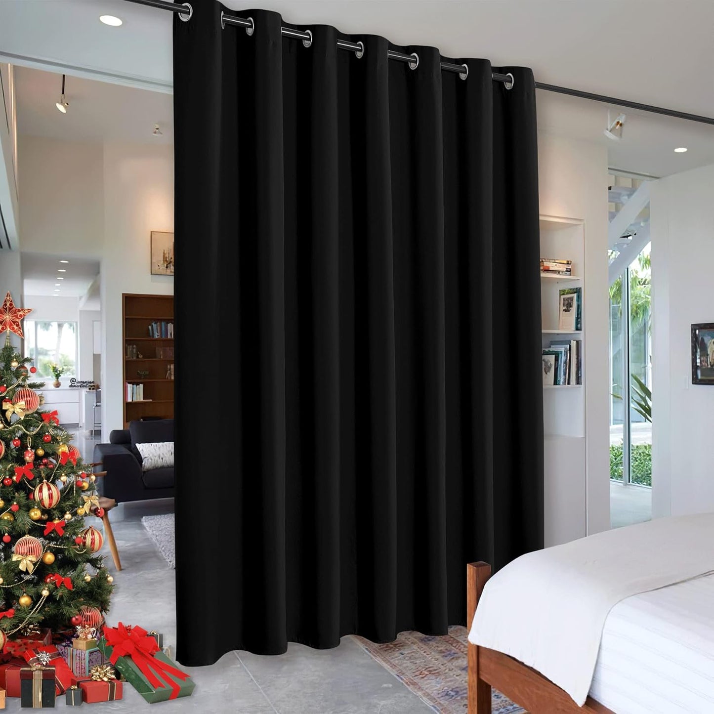 RYB HOME Room Divider Blackout Curtains for Privacy and Style