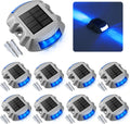 VOLISUN Solar Deck Lights 8-Pack - Durable Blue Outdoor Pathway Lights