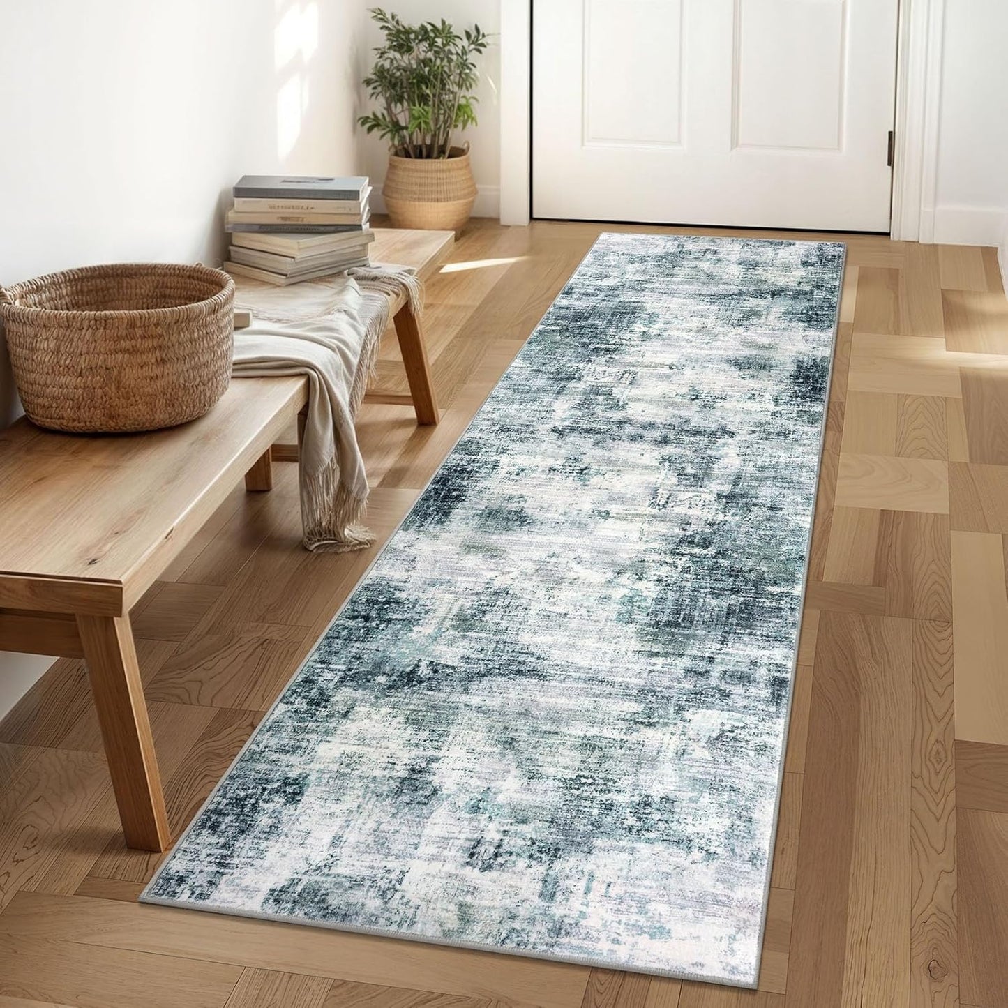 IOHOUZE Abstract Runner Rug 2x6 Ft for Hallways and Kitchens