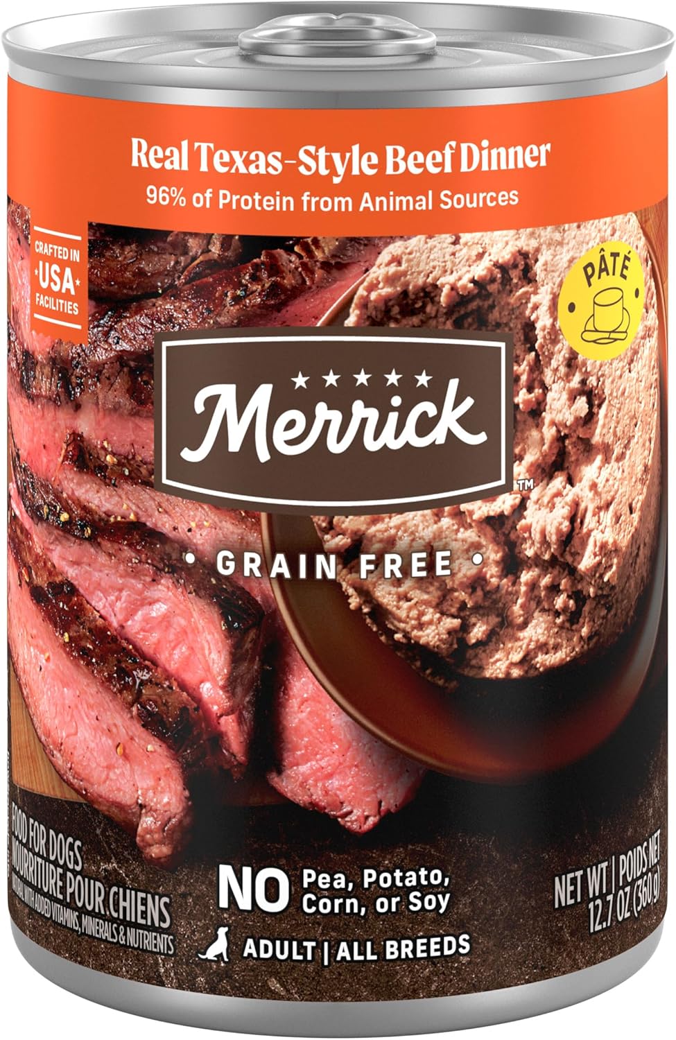 Merrick Grain Free Real Texas Beef Dinner Canned Dog Food Review