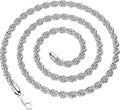 925 Sterling Silver Rope Chain Necklace for Men - Stylish Everyday