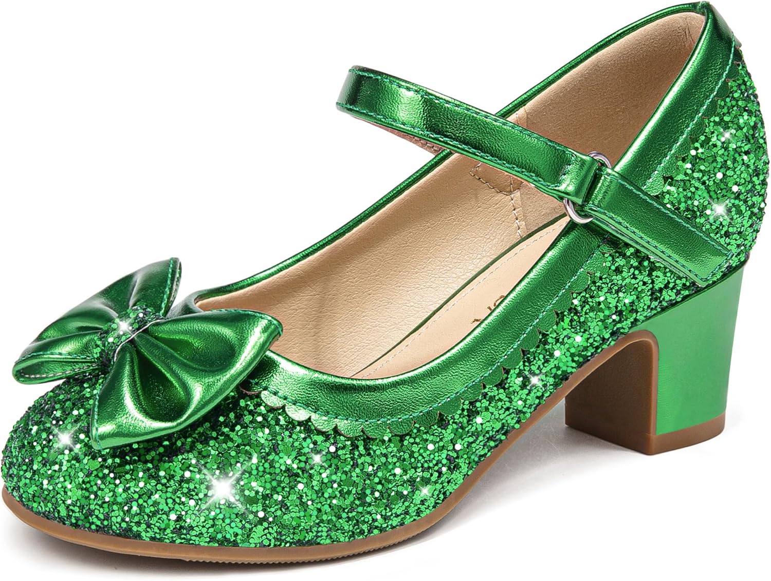 LAURMOSA Princess Shoes High Heel Toddler Girls Dress Shoes