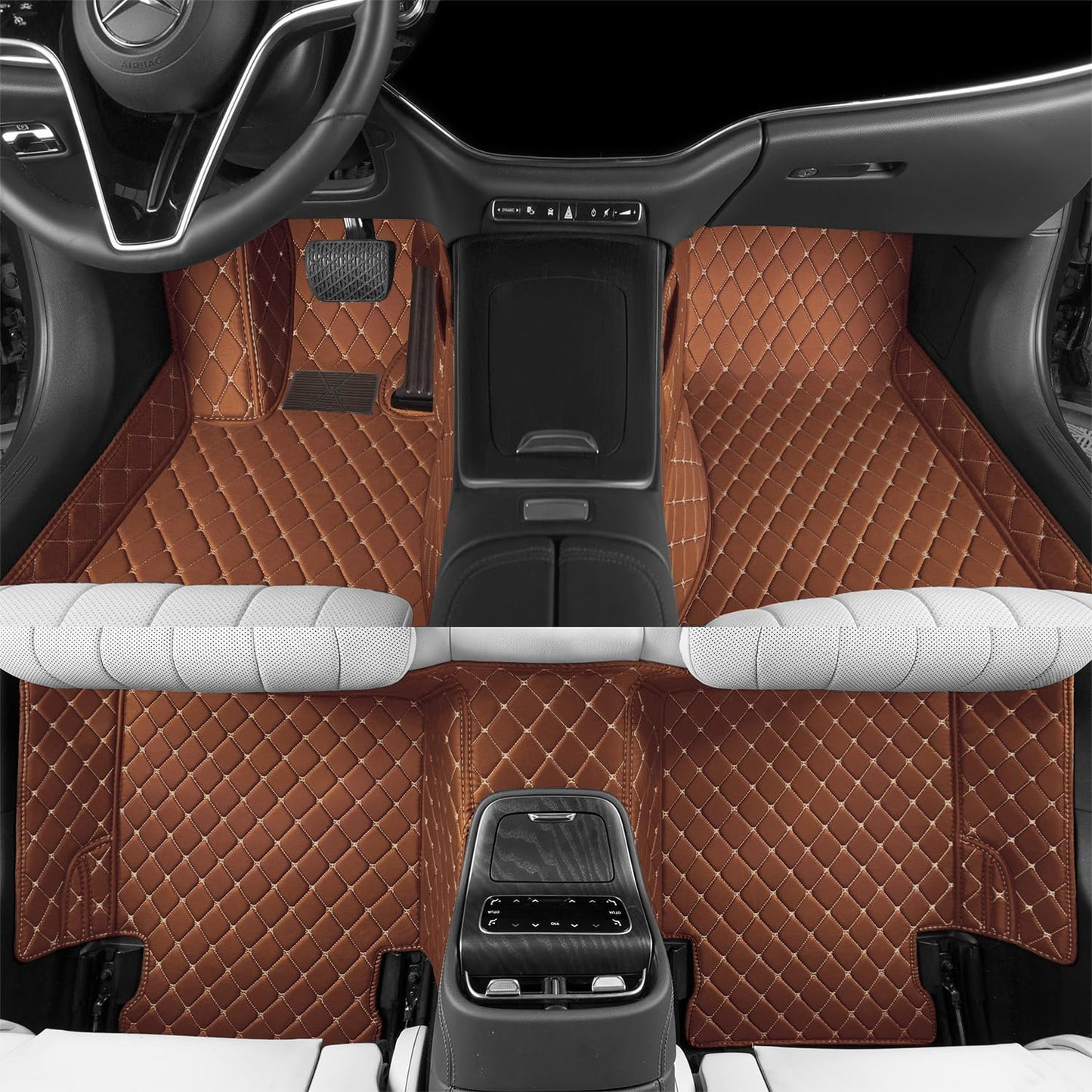 All-Weather Car Floor Mat for 99% Vehicle Models - Light Brown