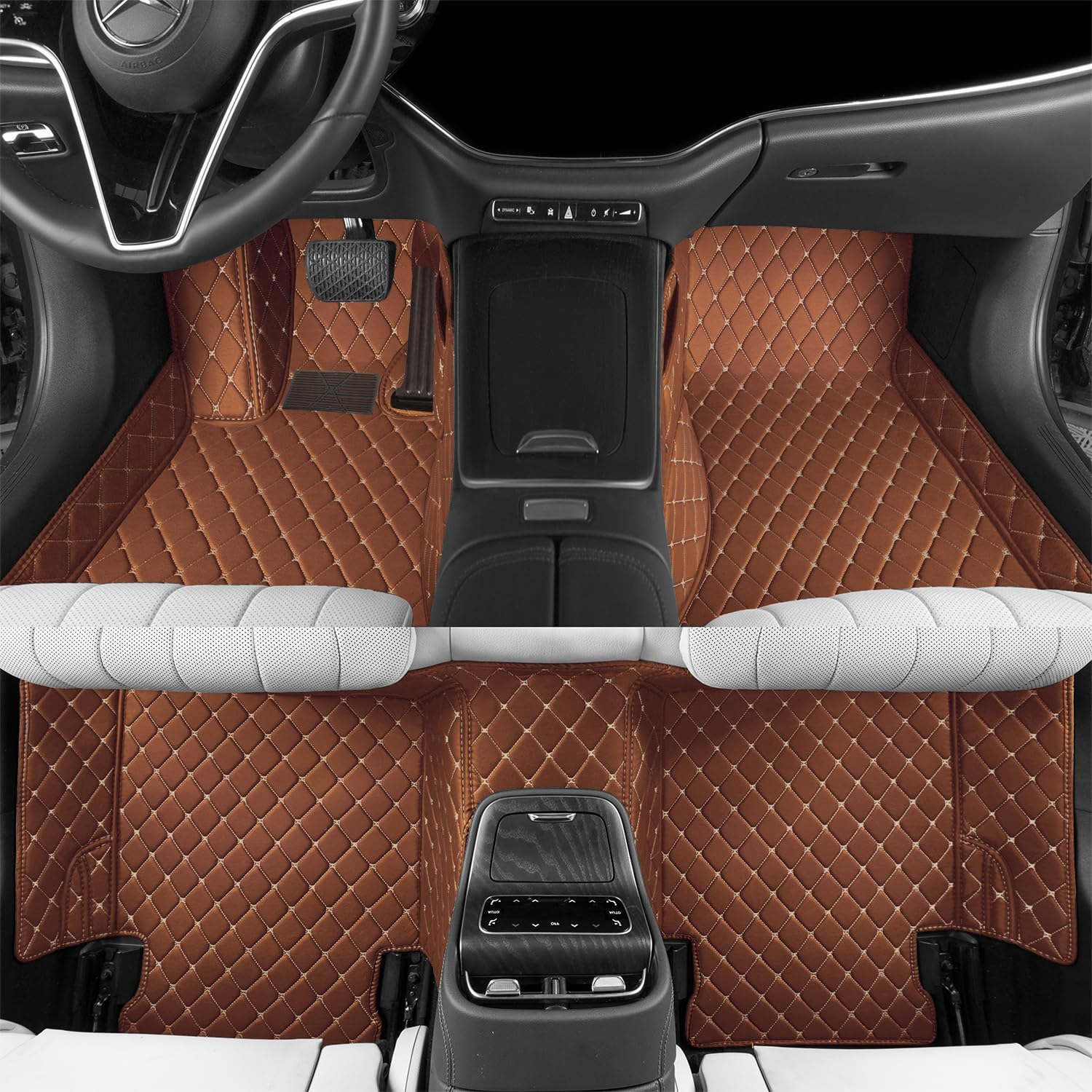 All-Weather Car Floor Mat for 99% Vehicle Models - Light Brown