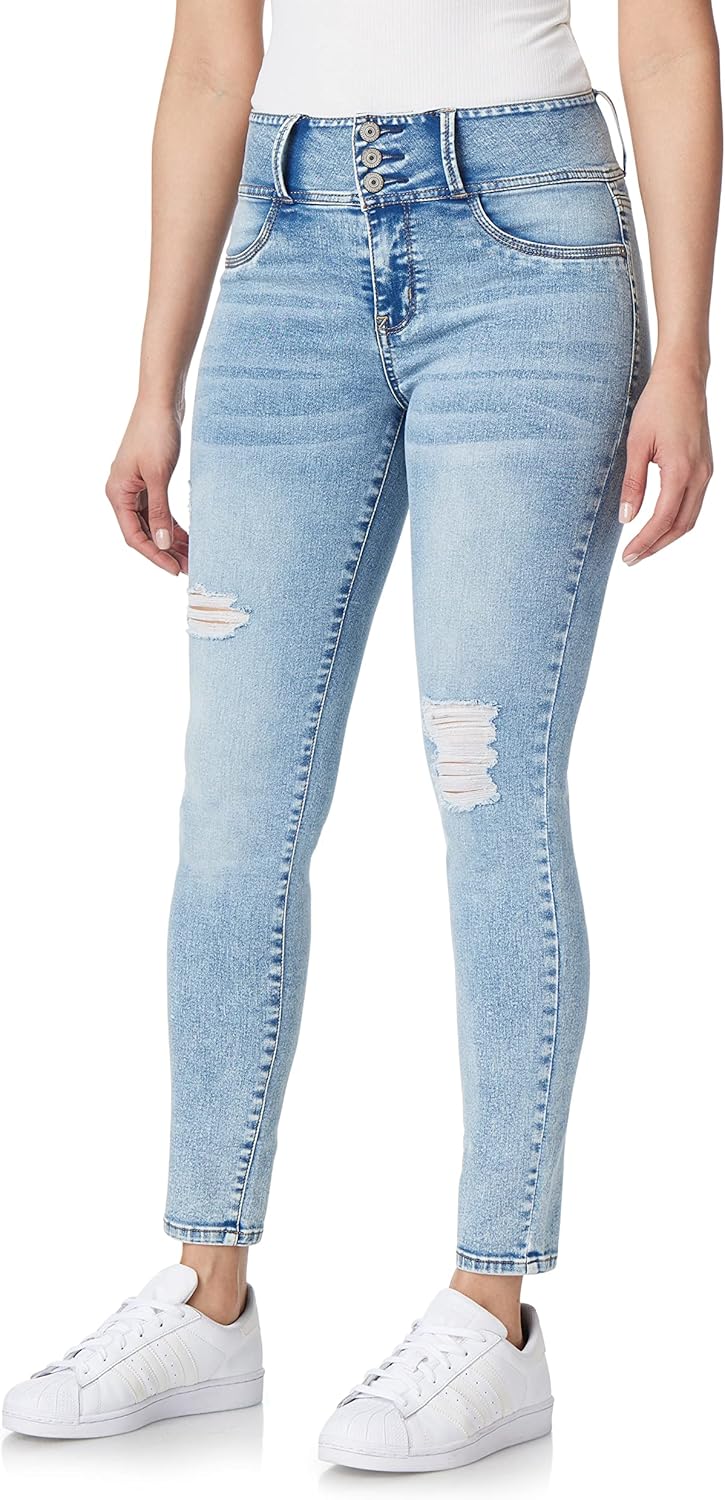 WallFlower Women's Sassy Skinny High-Rise Jeans for Every Body