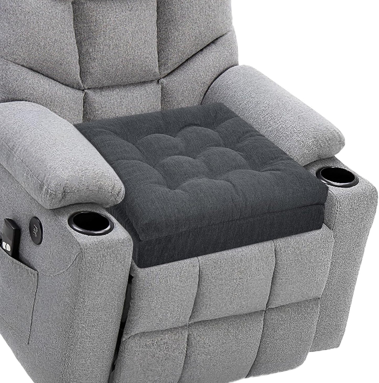 HAVARGO Recliner Cushions for Elderly - Soft Tufted Booster Seat