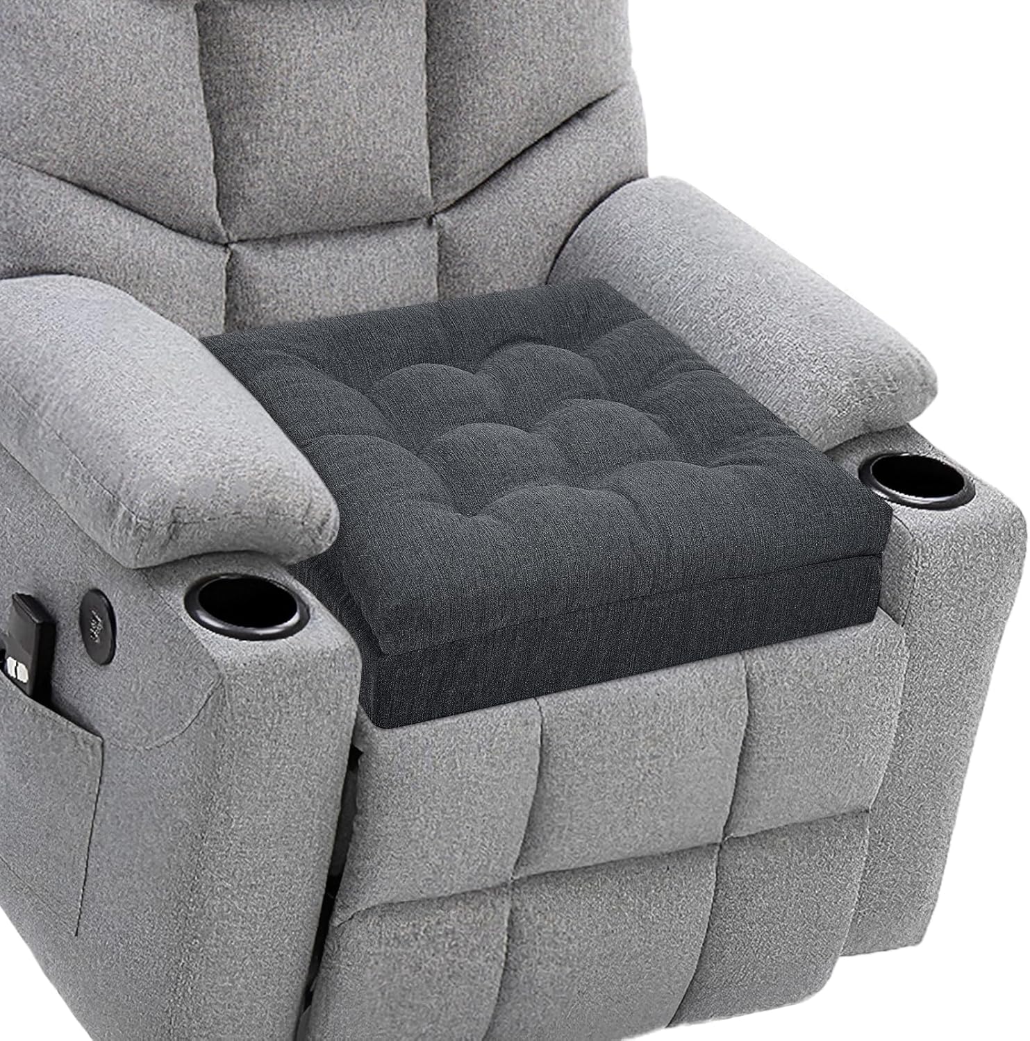 HAVARGO Recliner Cushions for Elderly - Soft Tufted Booster Seat