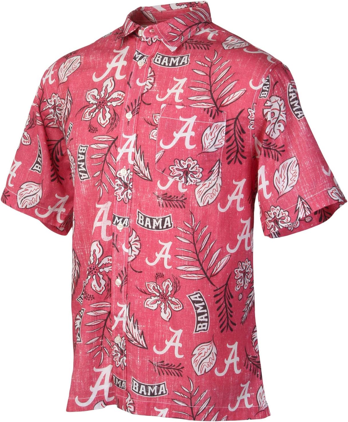 Wes and Willy Mens College Sports Fan Shirt Hawaiian Vintage Floral