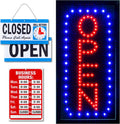Neon Open Sign for Business: Vertical LED Sign with Flashing Mode