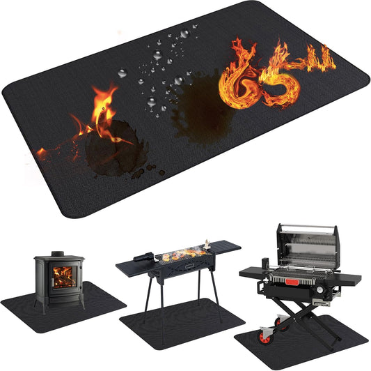 65X48in Grill Mats for Outdoor Grill, Perfect Deck Protector