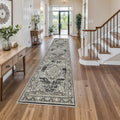 Washable Hallway Runner Rugs 3x12 - Soft Low Pile Runner for High