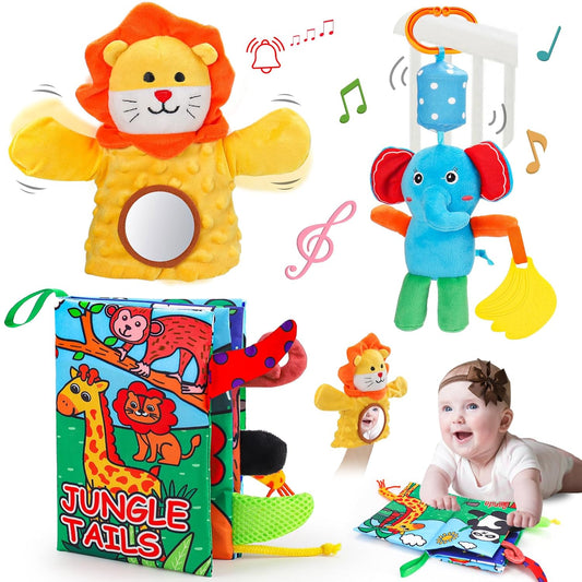 Soft Baby Sensory Books Set - Developmental Toys