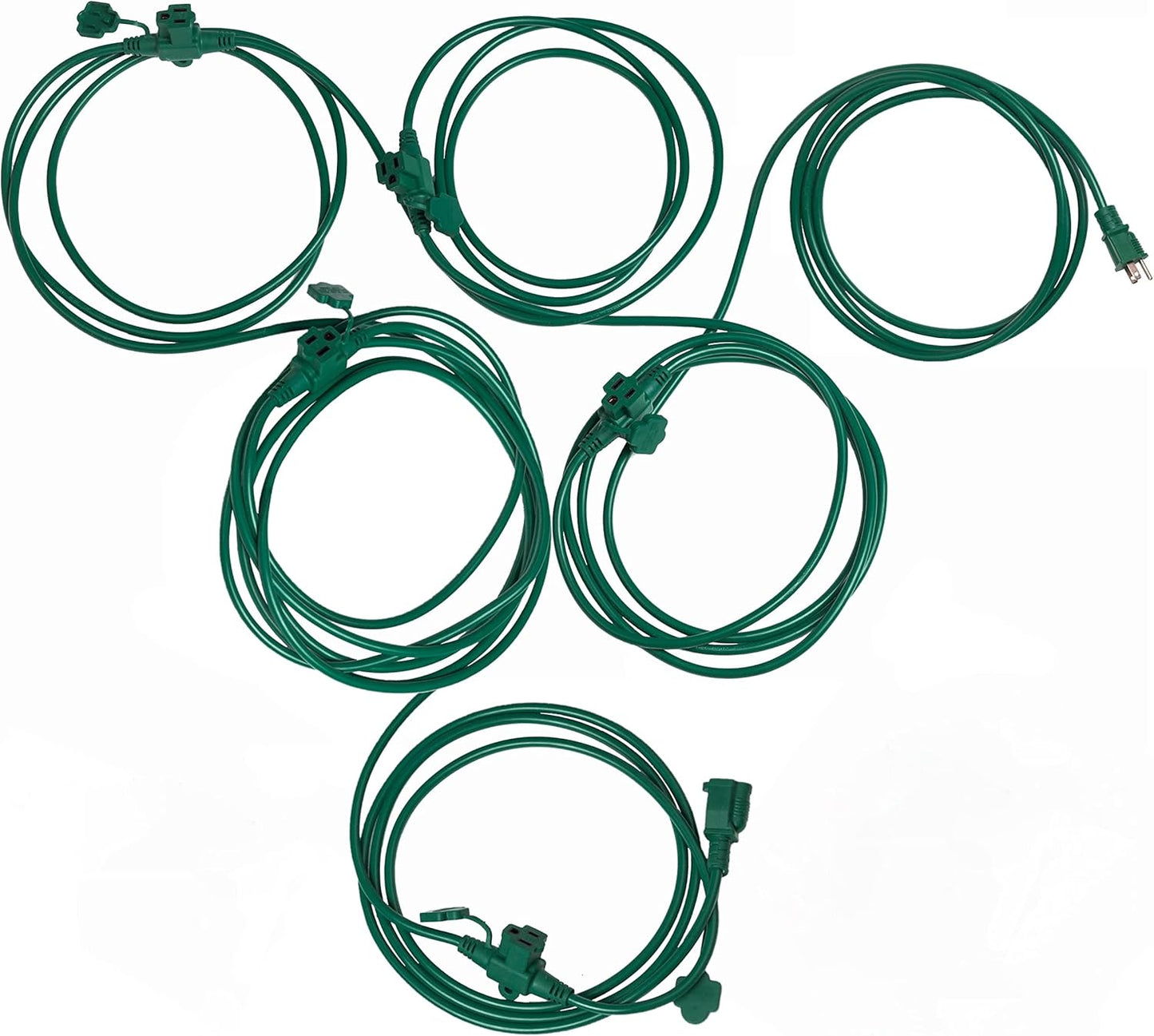 50FT Outdoor Extension Cord with 6 Outlets for Easy Setup