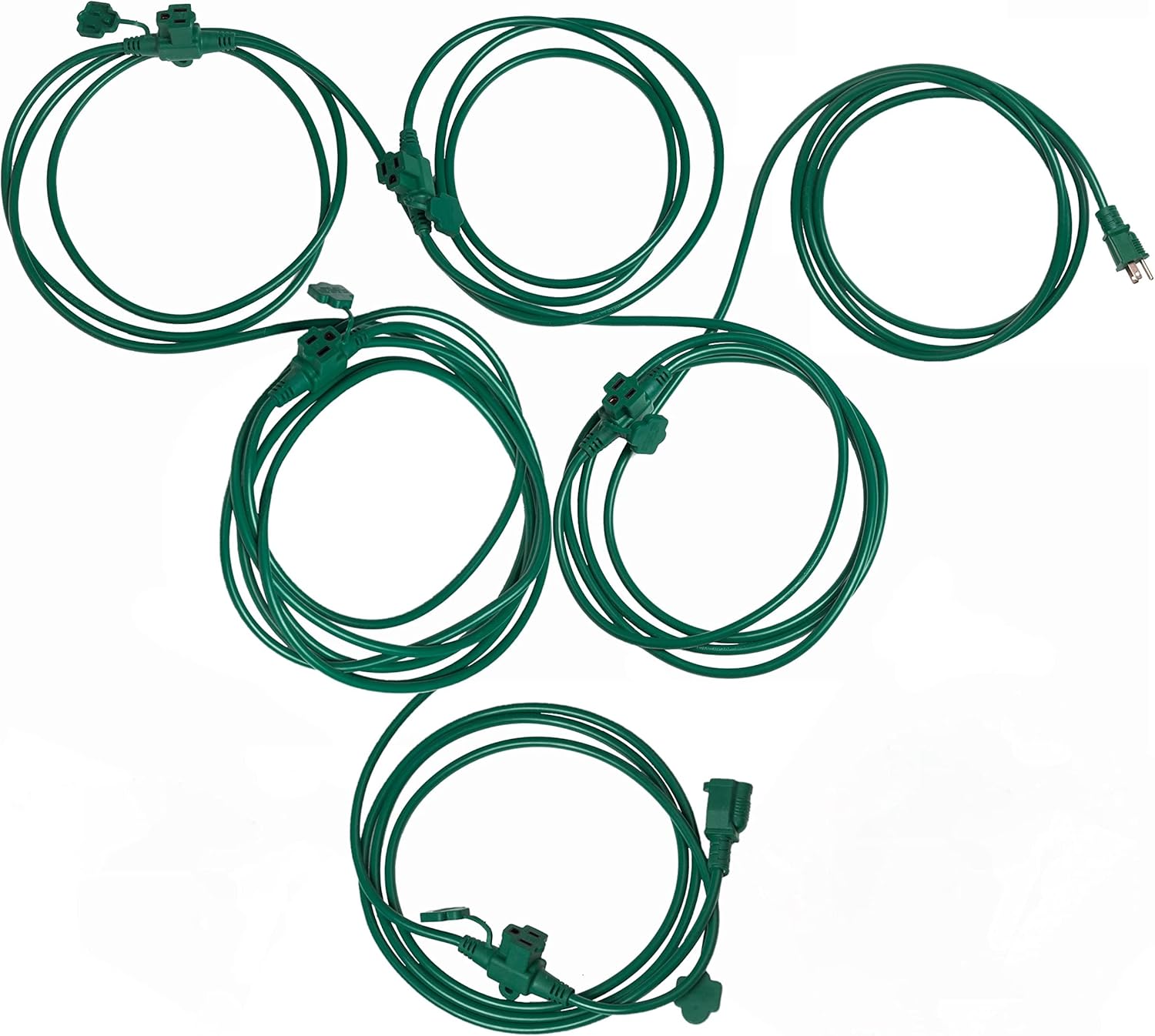 50FT Outdoor Extension Cord with 6 Outlets for Easy Setup