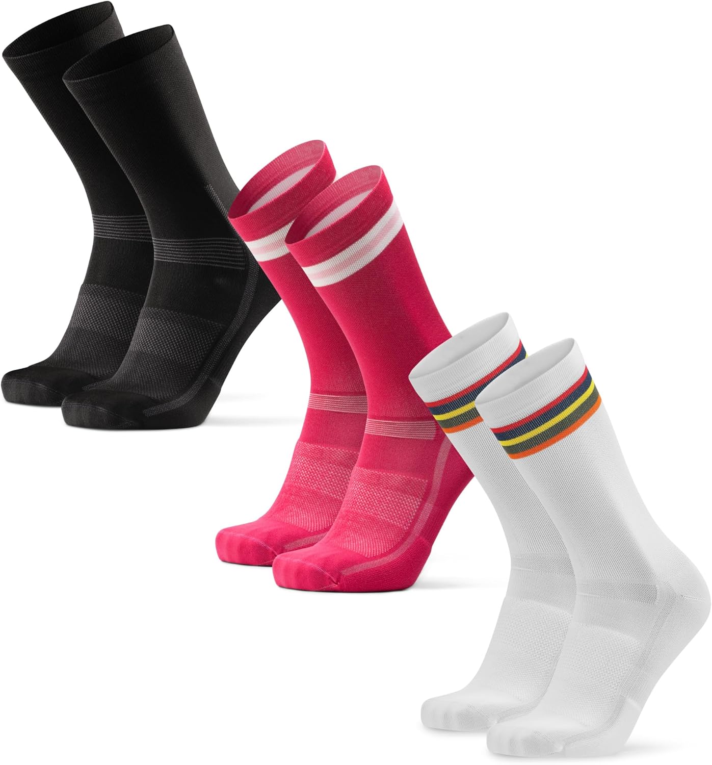 DANISH ENDURANCE Cycling Socks for Men & Women, 3-Pack