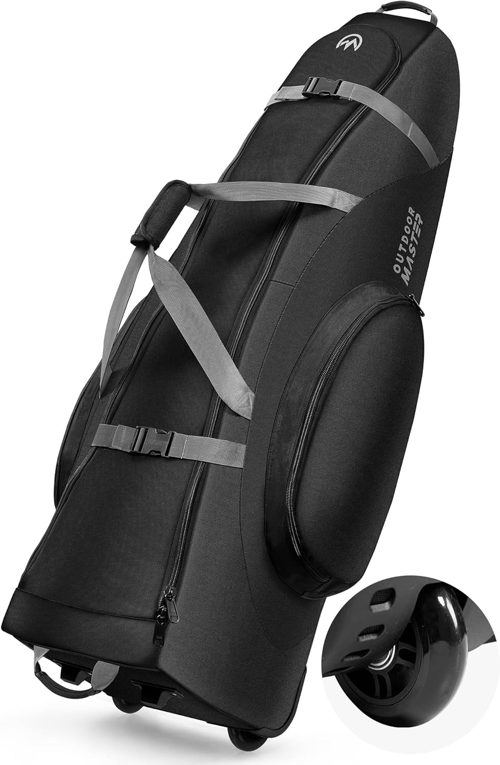OutdoorMaster Padded Golf Travel Bag with Reinforced Wheels