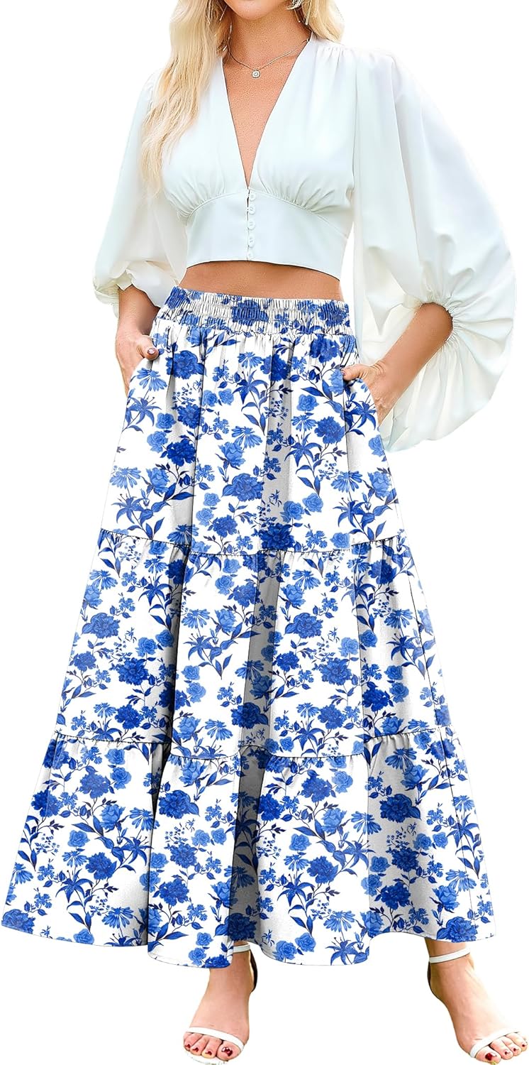 Arolina Maxi Skirt for Women: Trendy Boho Beach Style