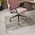 Beveled Edge Glass Chair Mat 45x53 - Smooth Roll and Floor Protection