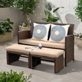 Casual Orange Outdoor Loveseat Set for Stylish Relaxation