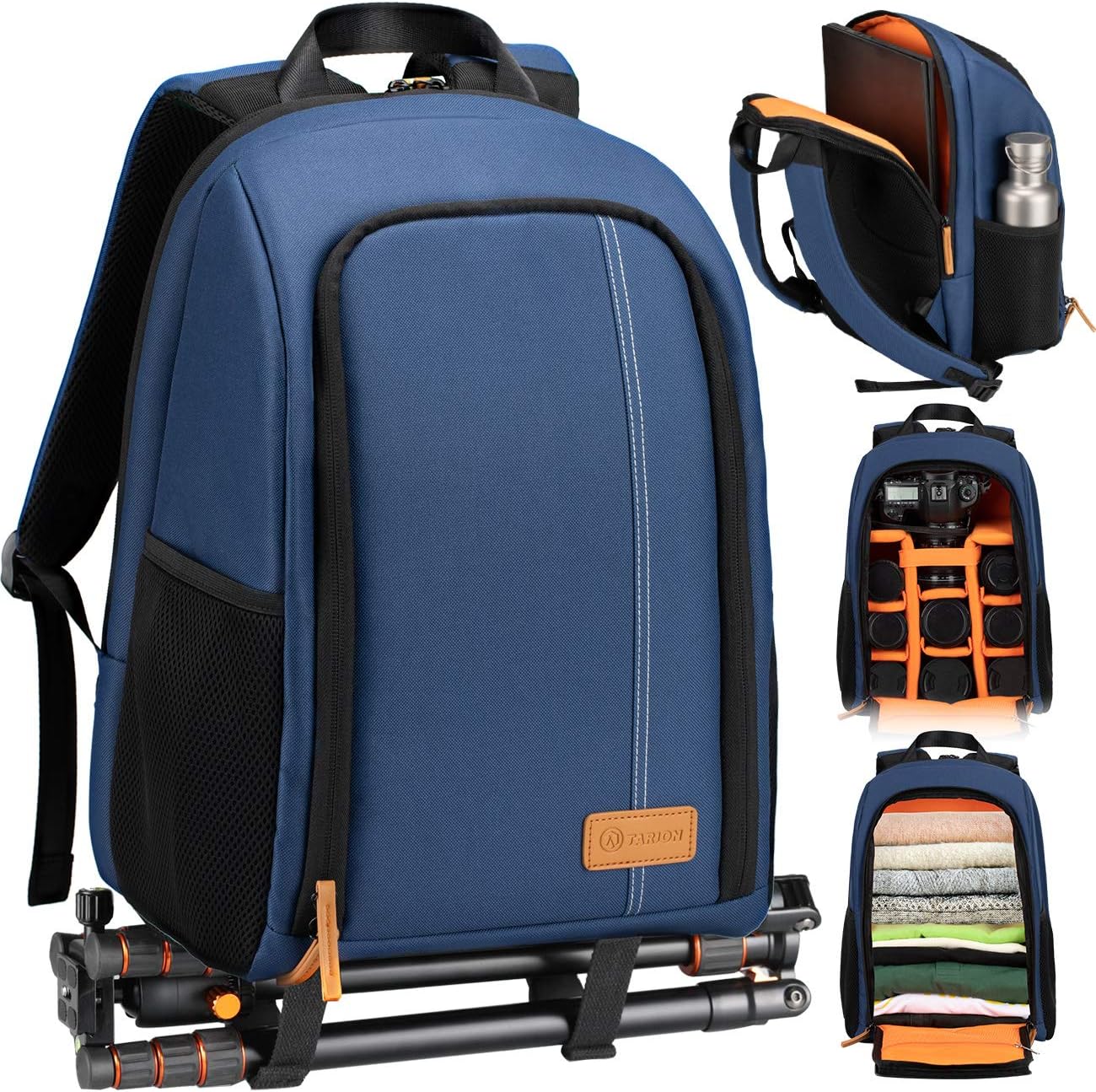 TARION Waterproof Camera Backpack with 15 Inch Laptop Compartment