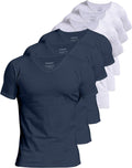 Comfneat Men's 100% Cotton V-Neck Undershirts 6-Pack - Soft & Tag-Free