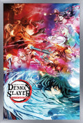 Demon Slayer Swordsmith Village Key Art 2 Wall Poster - Silver Frame