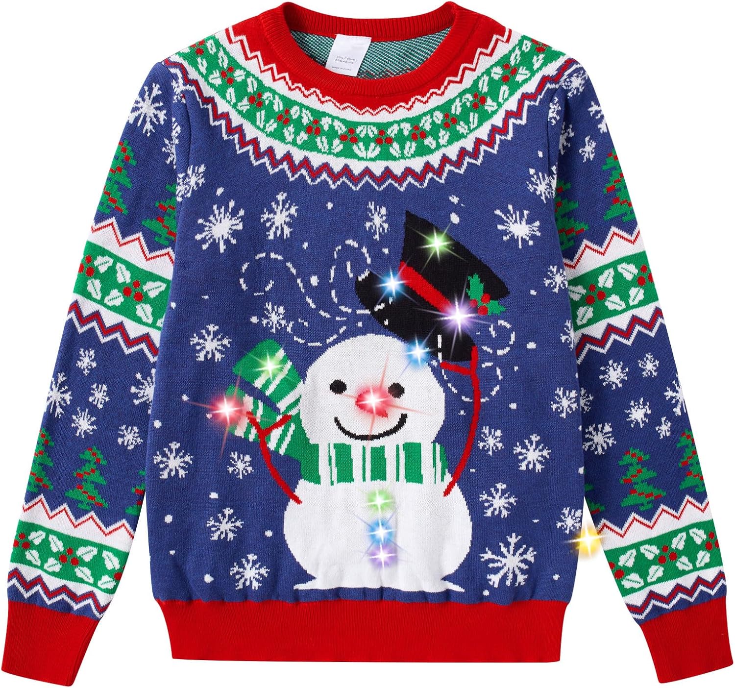 Ahegao Kids Christmas Sweater with LED Lights for Fun Holidays