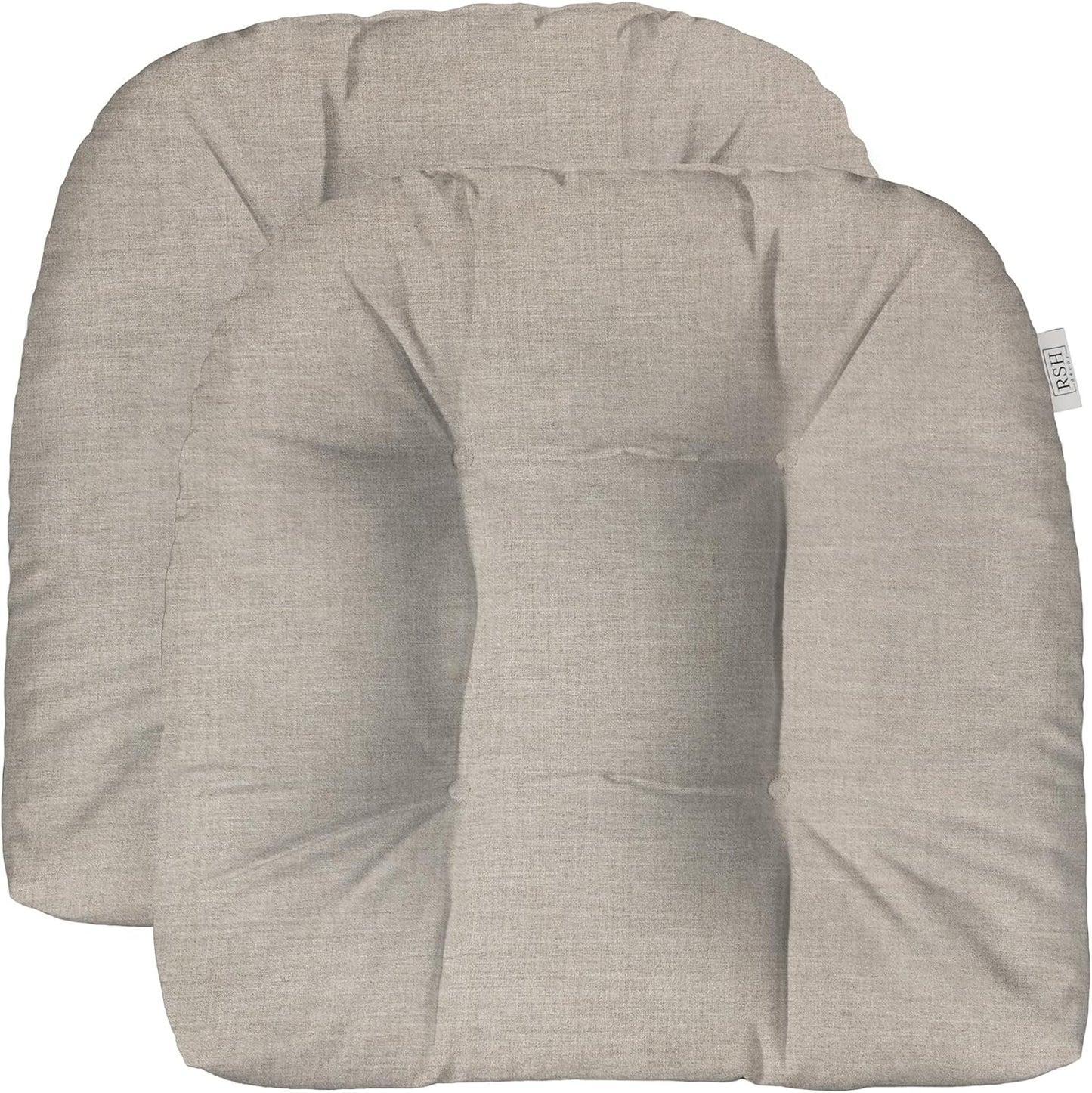 Sunbrella Tufted Wicker U-Shape Cushions Set of 2 for Outdoor