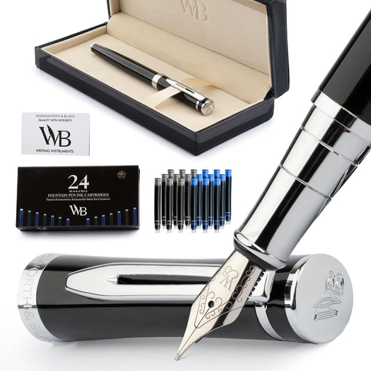 Wordsworth & Black Fountain Pen Set for Smooth Writing
