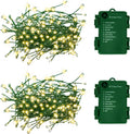 Outdoor Fairy Lights Battery Operated 20ft 200LED - Warm White Cluster