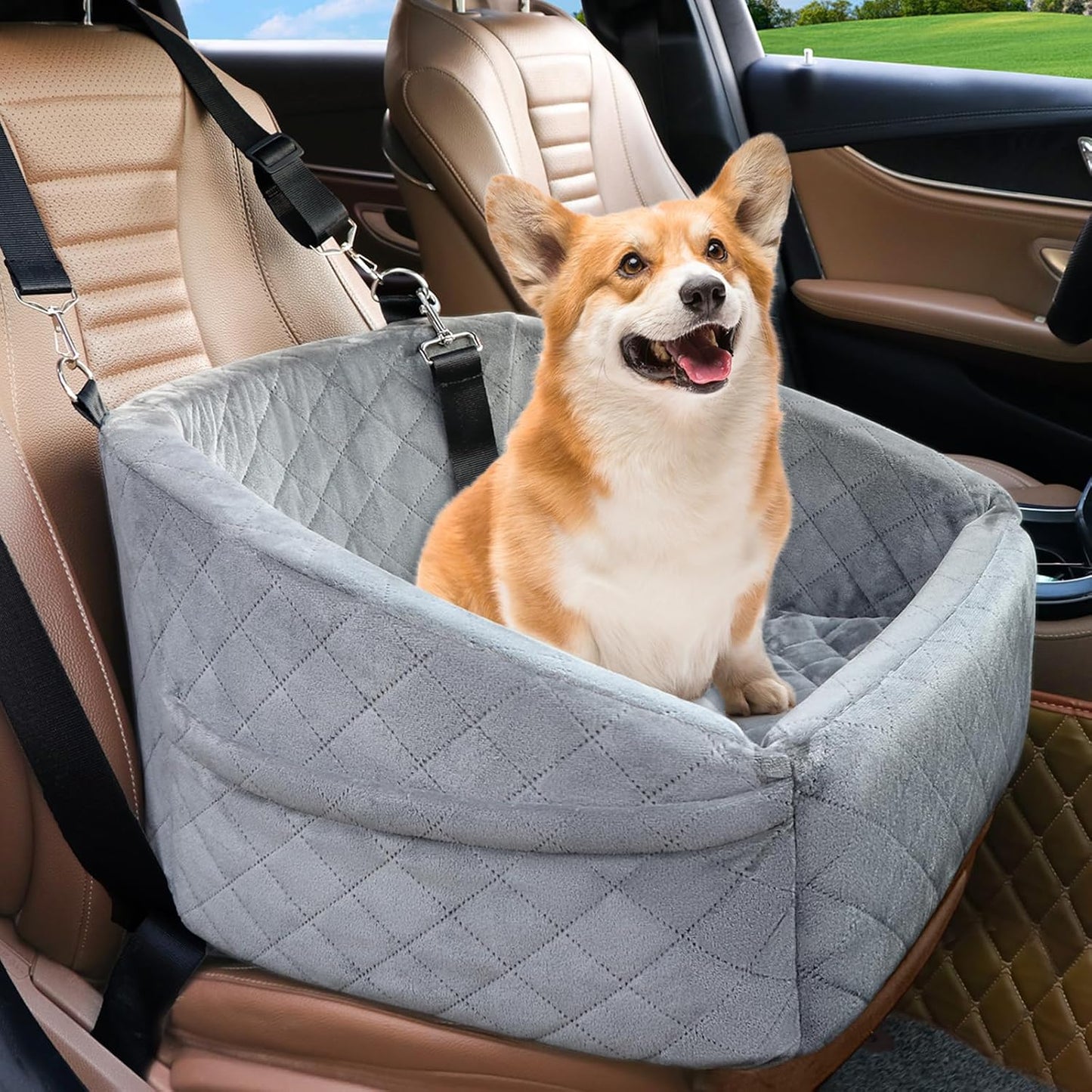 Dog Car Seat for Small Dogs - Detachable and Washable Booster Seat