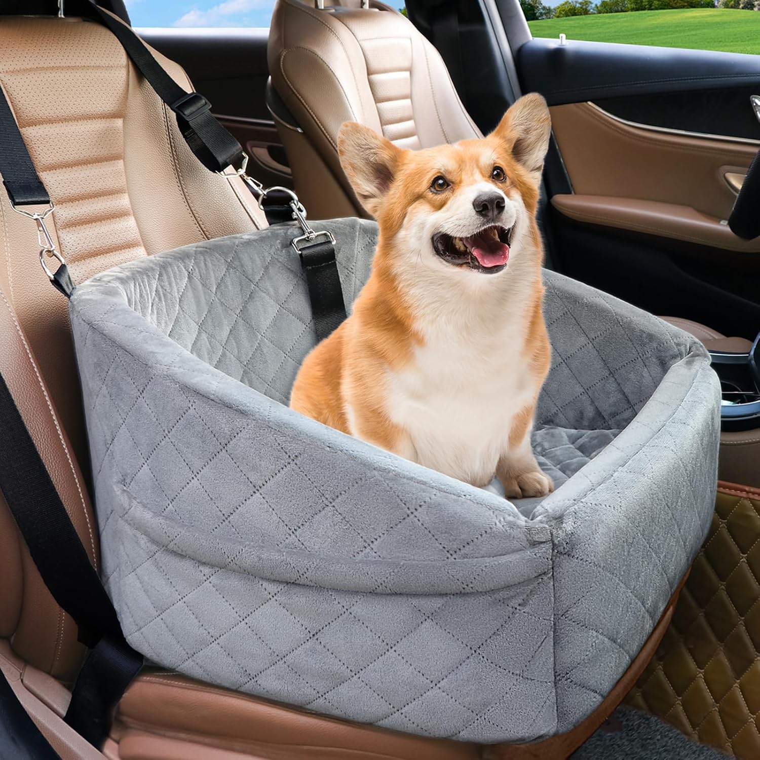 Dog Car Seat for Small Dogs - Detachable and Washable Booster Seat