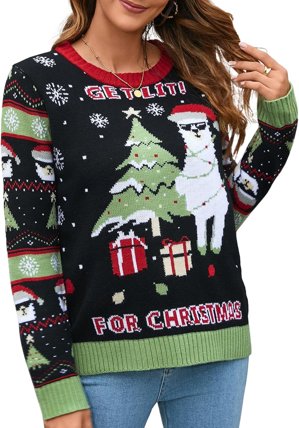 IFFEI Womens Ugly Christmas Sweater for Fun Holiday Style