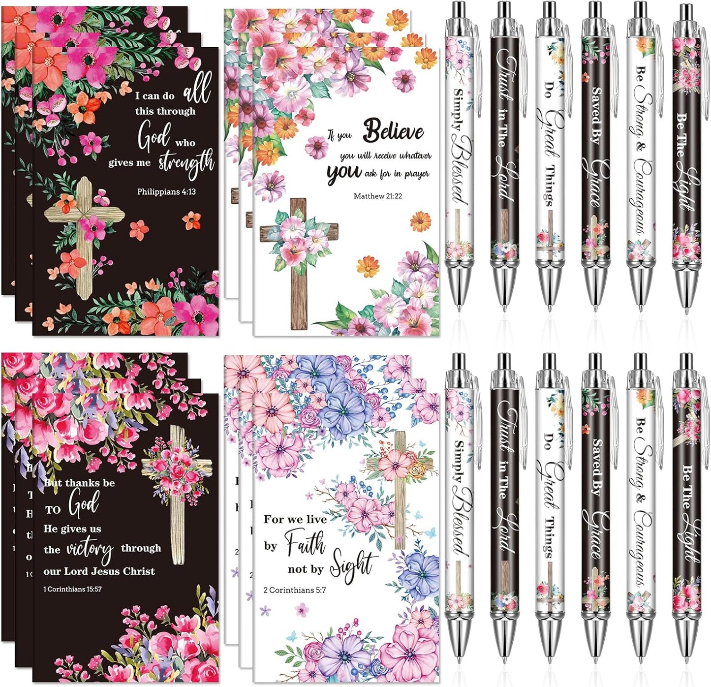 Inspirational Scripture Pen & Notebook Set - Christian Gift Pack