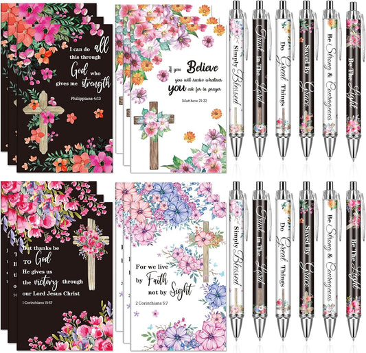 Inspirational Scripture Pen & Notebook Set - Christian Gift Pack