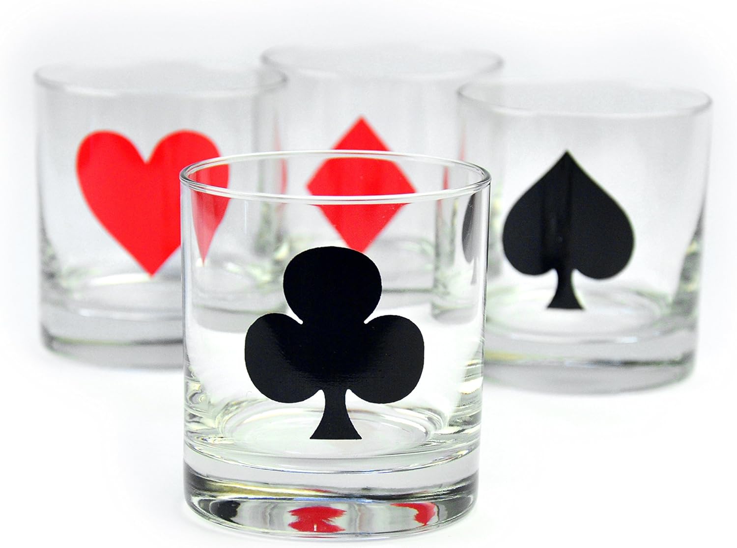 Poker Night Essential: Set of 4 Card Suits Glasses
