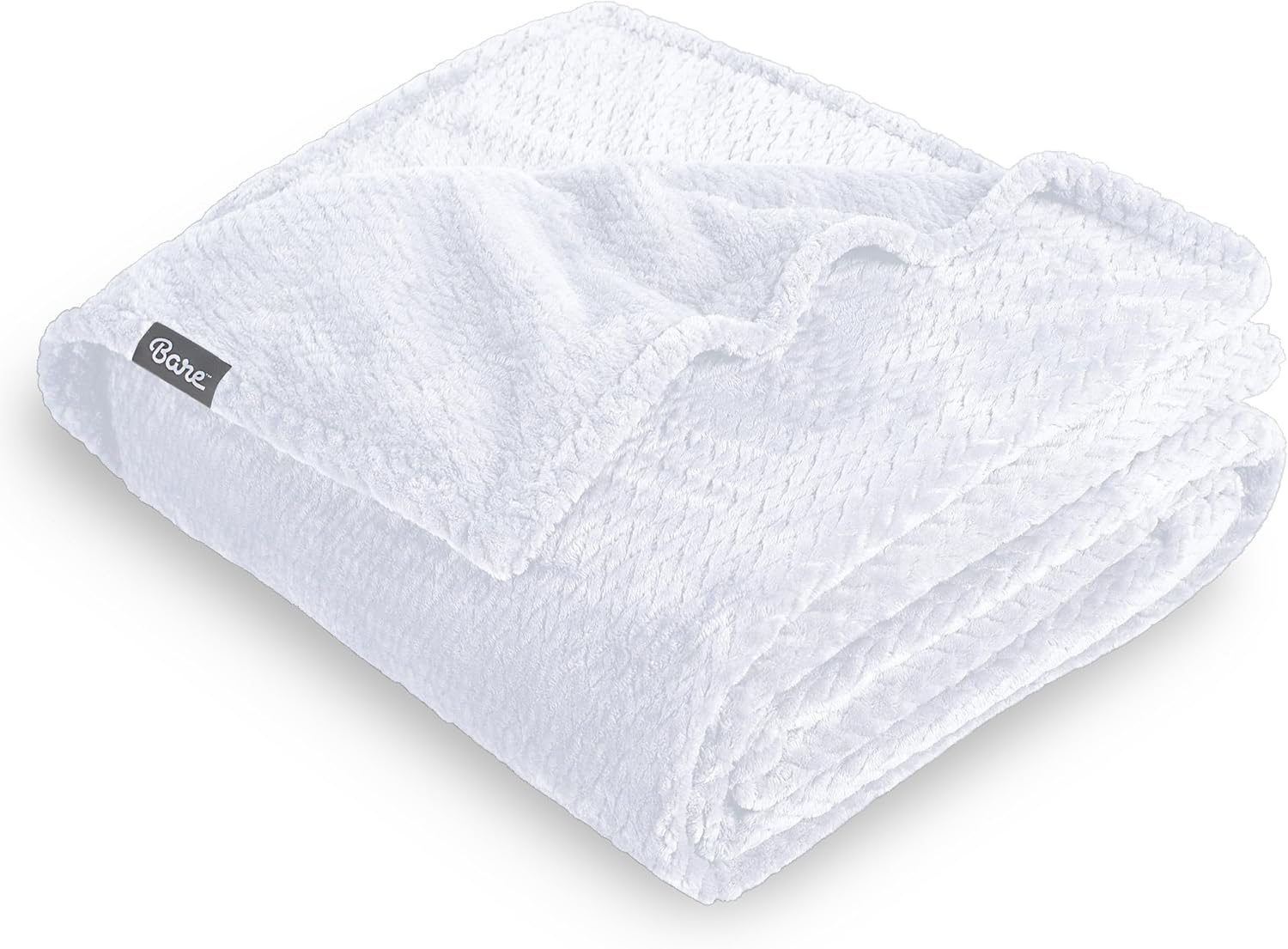 Bare Home Textured Fleece Blanket - Ultra-Soft Microplush Comfort