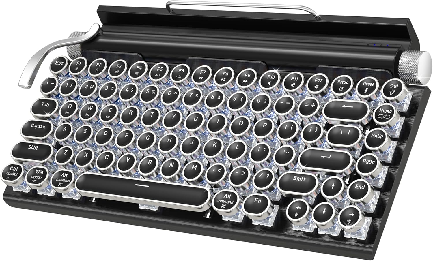 Taiahiro Retro Bluetooth Keyboard: Vintage Style, Clicky Blue Switches